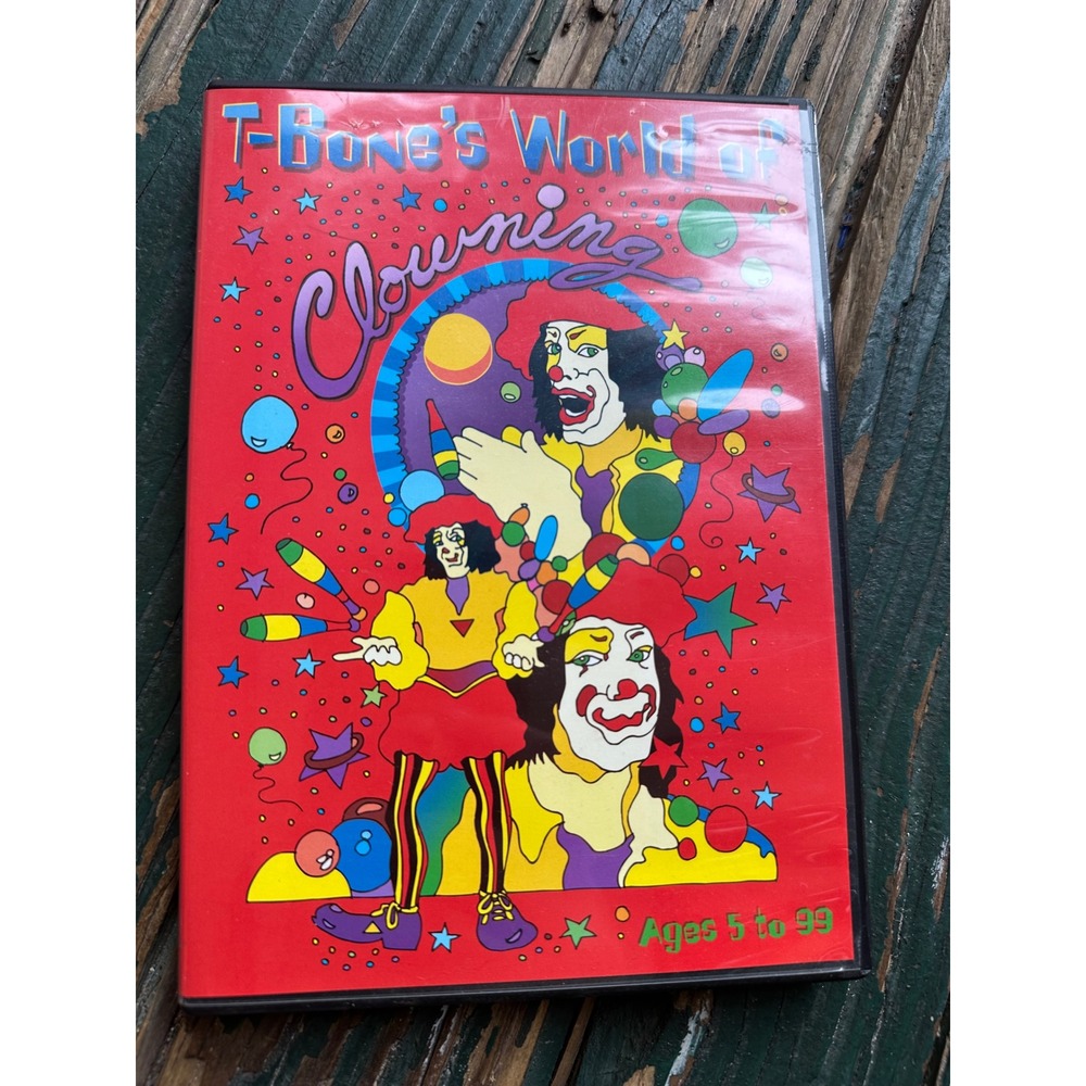 T-Bone's World of Clowning DVD Instructional Juggling Balloon Animals Magic